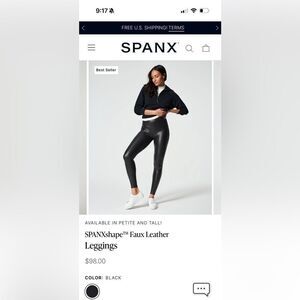 Women’s SPANXshape Faux Leather leggings​​